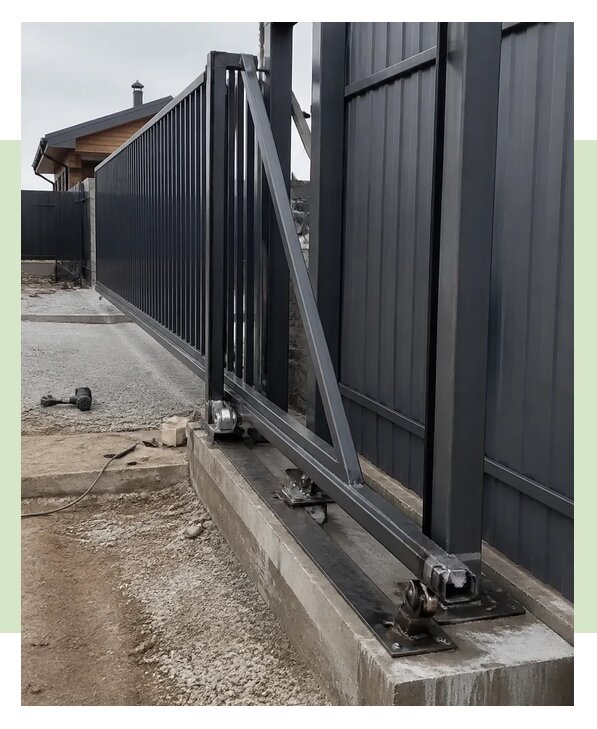 Монтаж консольных откатных ворот под ключ в Сарапуле